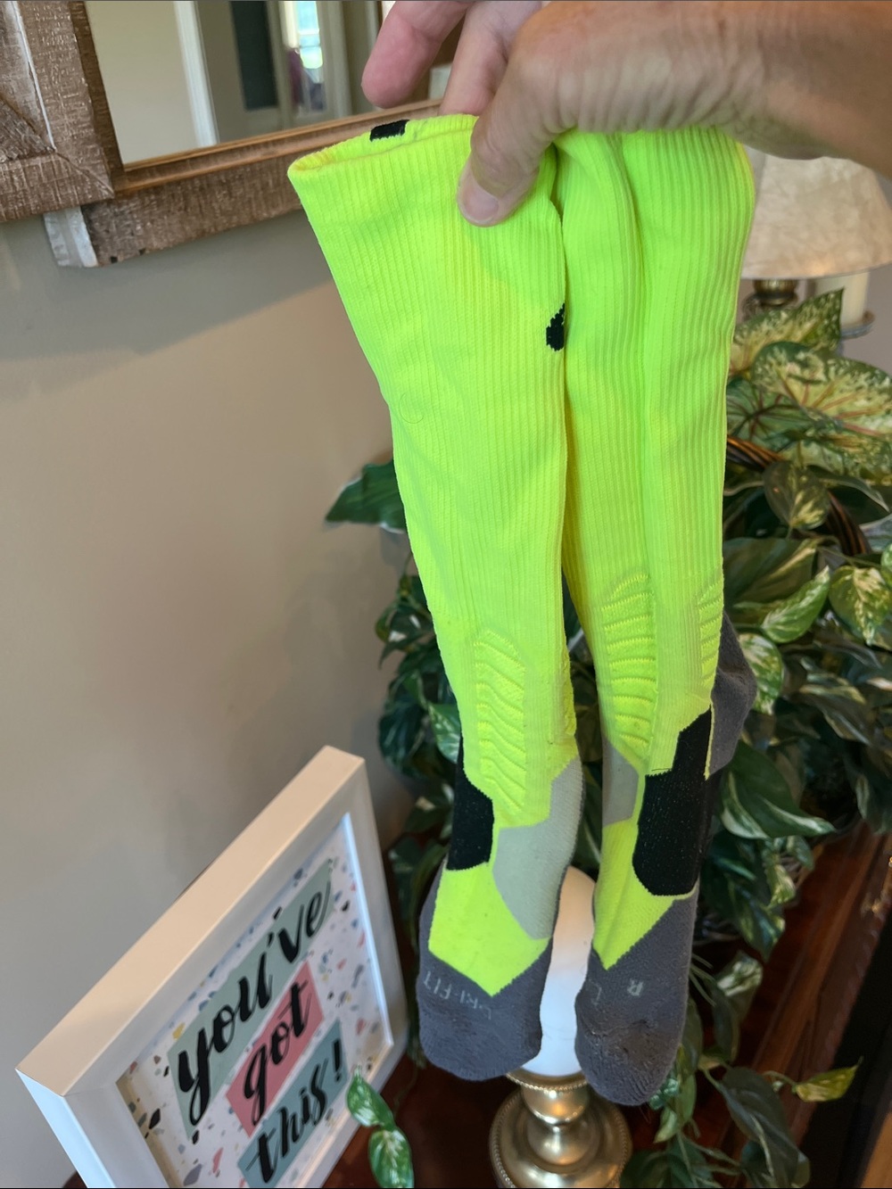 Nike Hyper Elite Neon Yellow Performance Socks Men’s